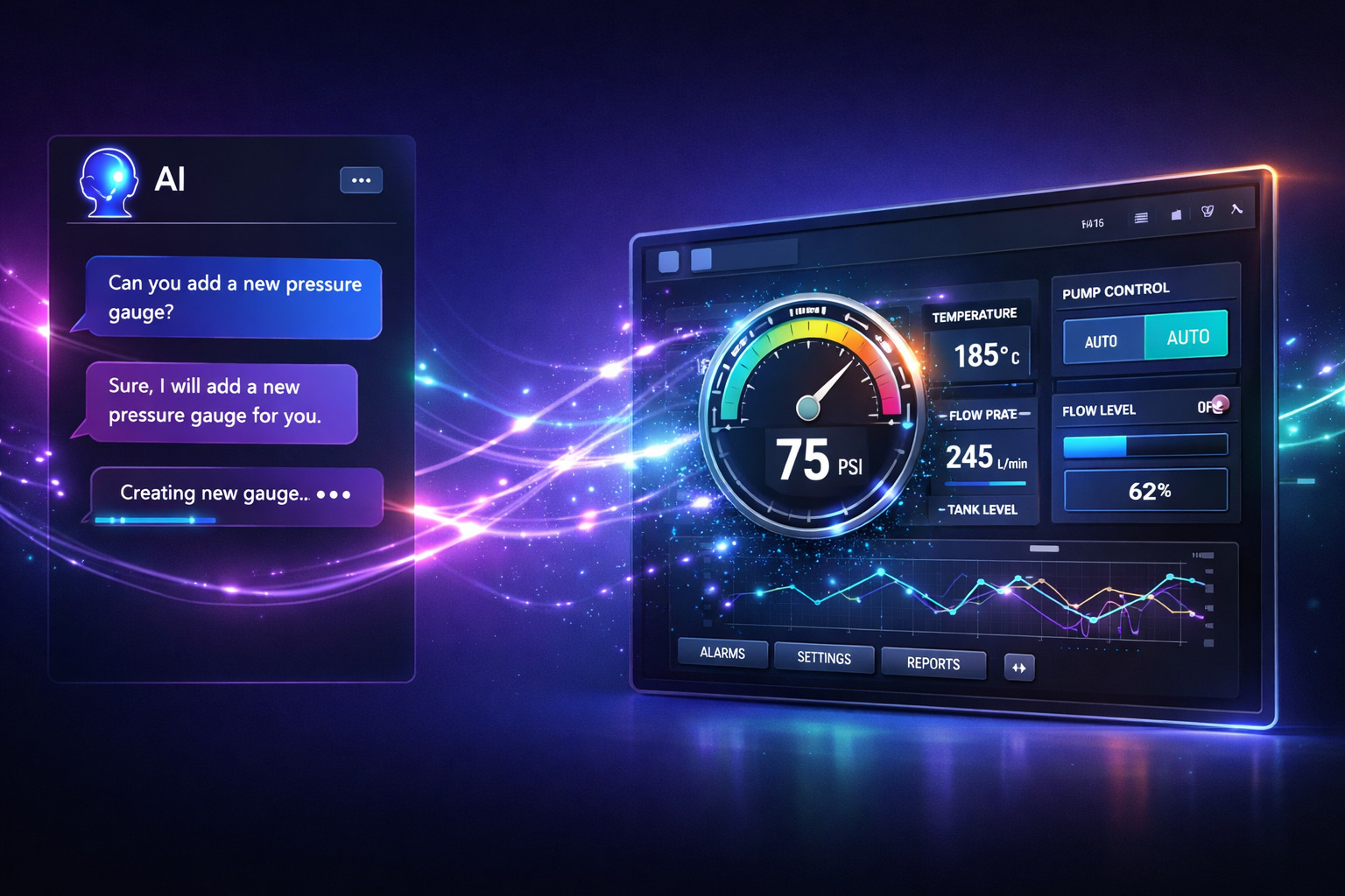 Oktima AI Agent generating UI